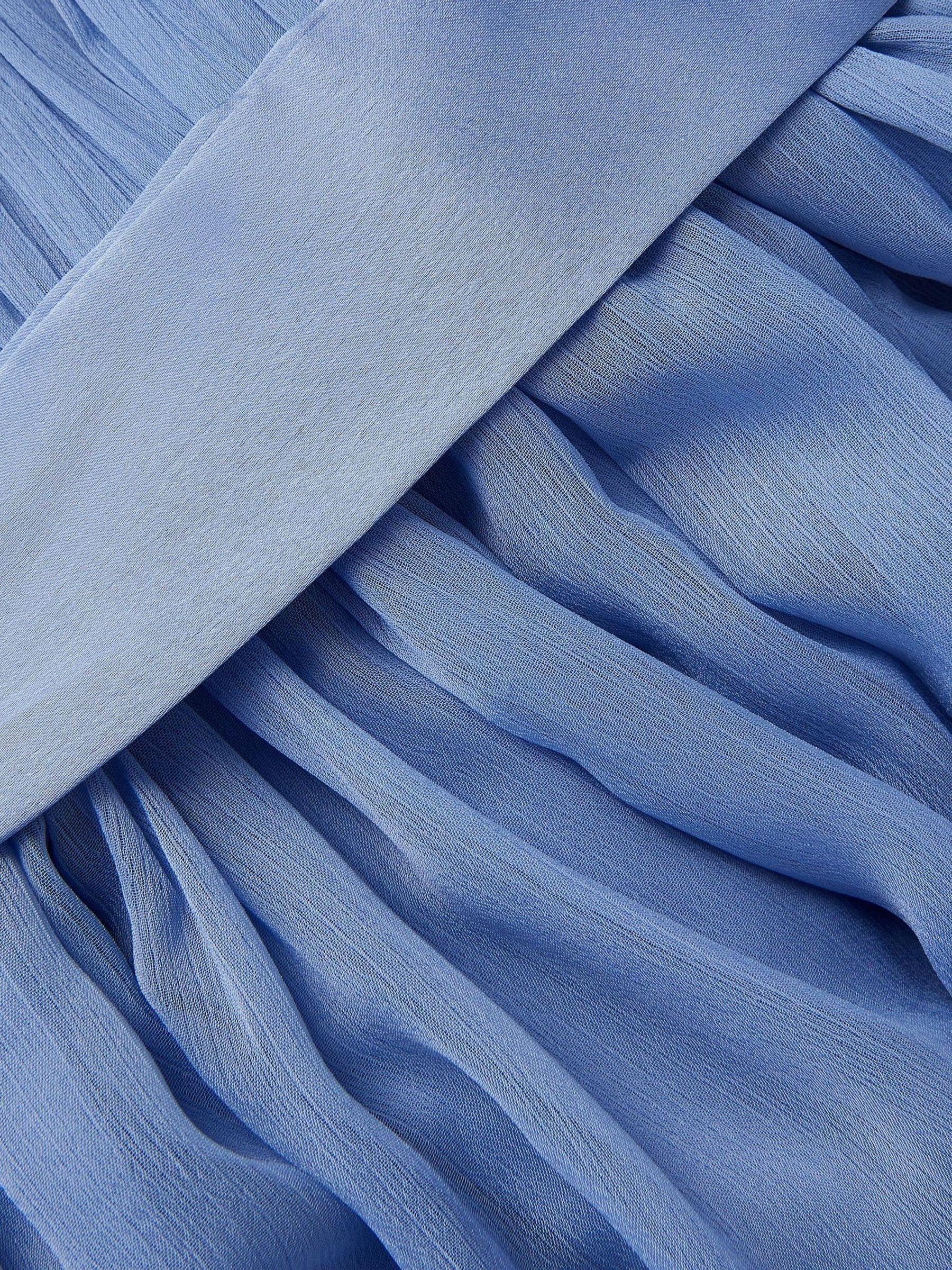 Monsoon Blue Ava Cape Sleeve Chiffon Bridesmaid Dress image 4