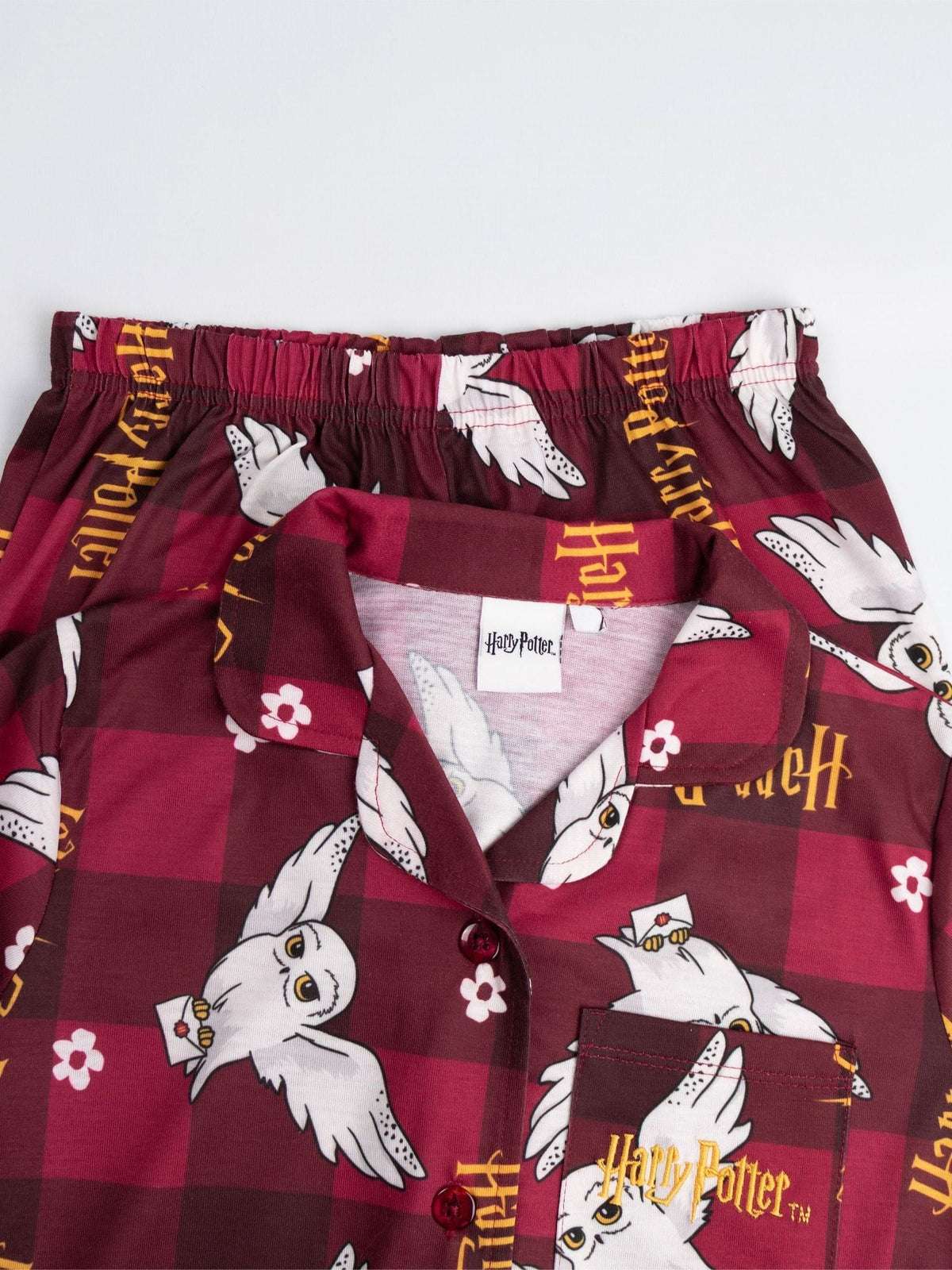 Vanilla Underground Red Harry Potter Button-Up Long Sleeve Leg Pyjamas Set - image 4