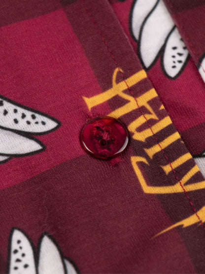Vanilla Underground Red Harry Potter Button-Up Long Sleeve Leg Pyjamas Set - image 5
