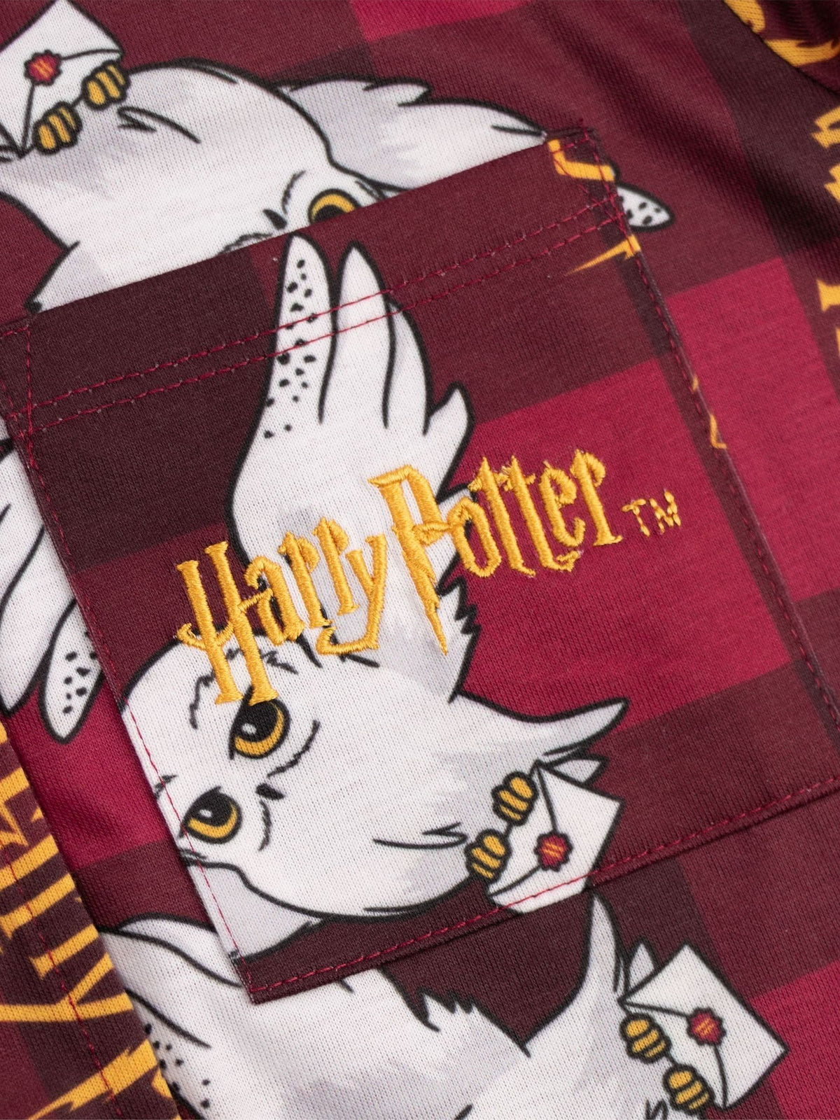 Vanilla Underground Red Harry Potter Button-Up Long Sleeve Leg Pyjamas Set - image 6