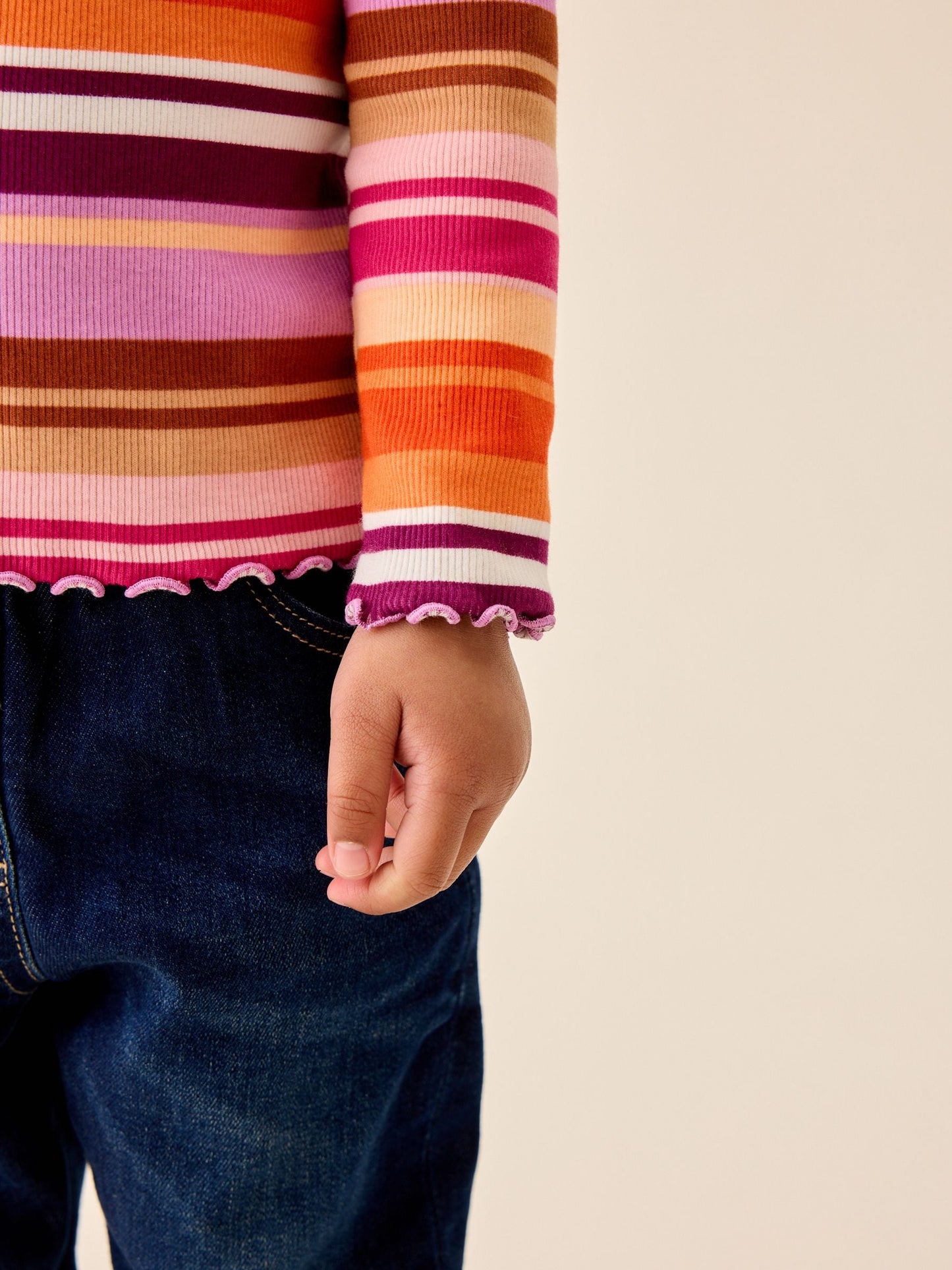 Dsiney Kidz - Purple/Pink Stripe Rib Long Sleeve T-Shirt (3mths-7yrs) image 3