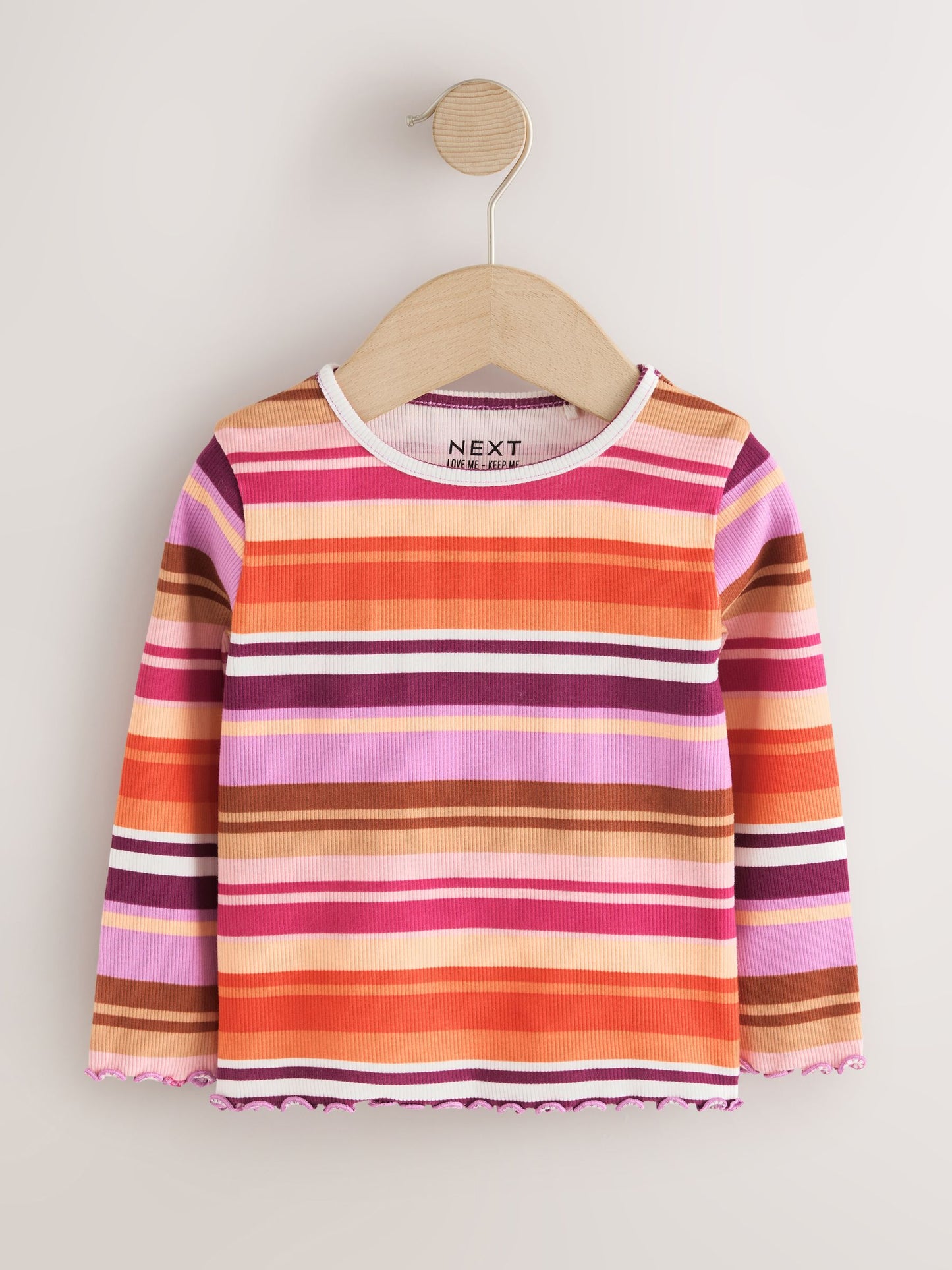 Dsiney Kidz - Purple/Pink Stripe Rib Long Sleeve T-Shirt (3mths-7yrs) image 4