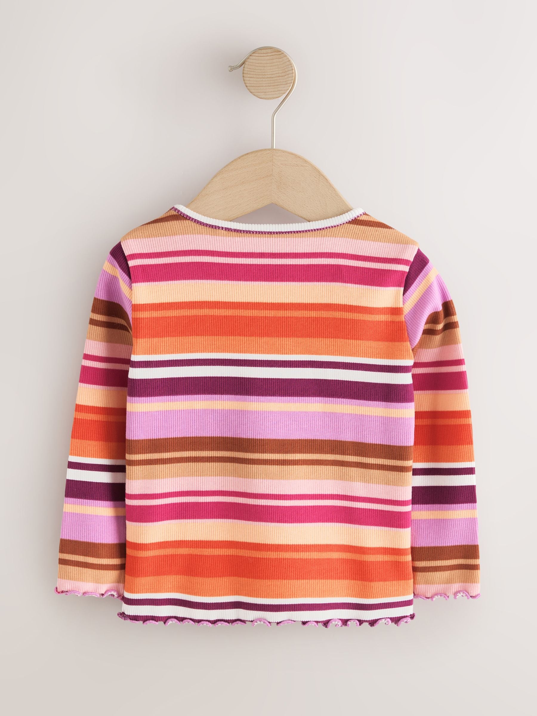 Dsiney Kidz - Purple/Pink Stripe Rib Long Sleeve T-Shirt (3mths-7yrs) image 5