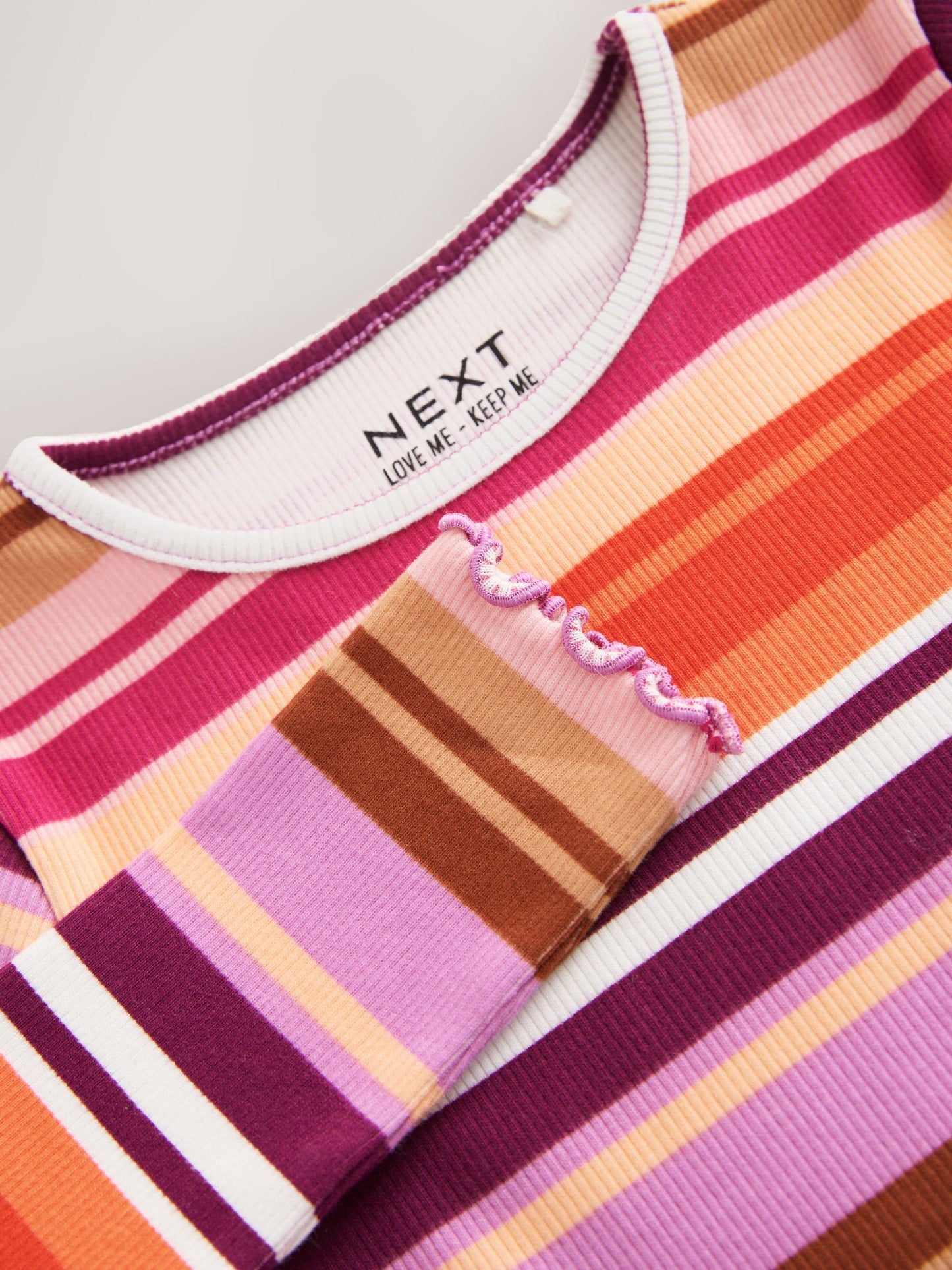 Dsiney Kidz - Purple/Pink Stripe Rib Long Sleeve T-Shirt (3mths-7yrs) image 6
