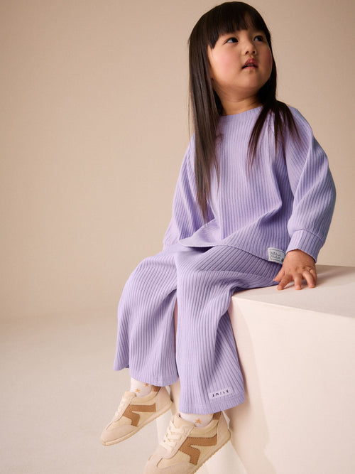 Dsiney Kidz - Lilac Long Sleeve Ribbed Raglan Top (3mths-7yrs) image 1
