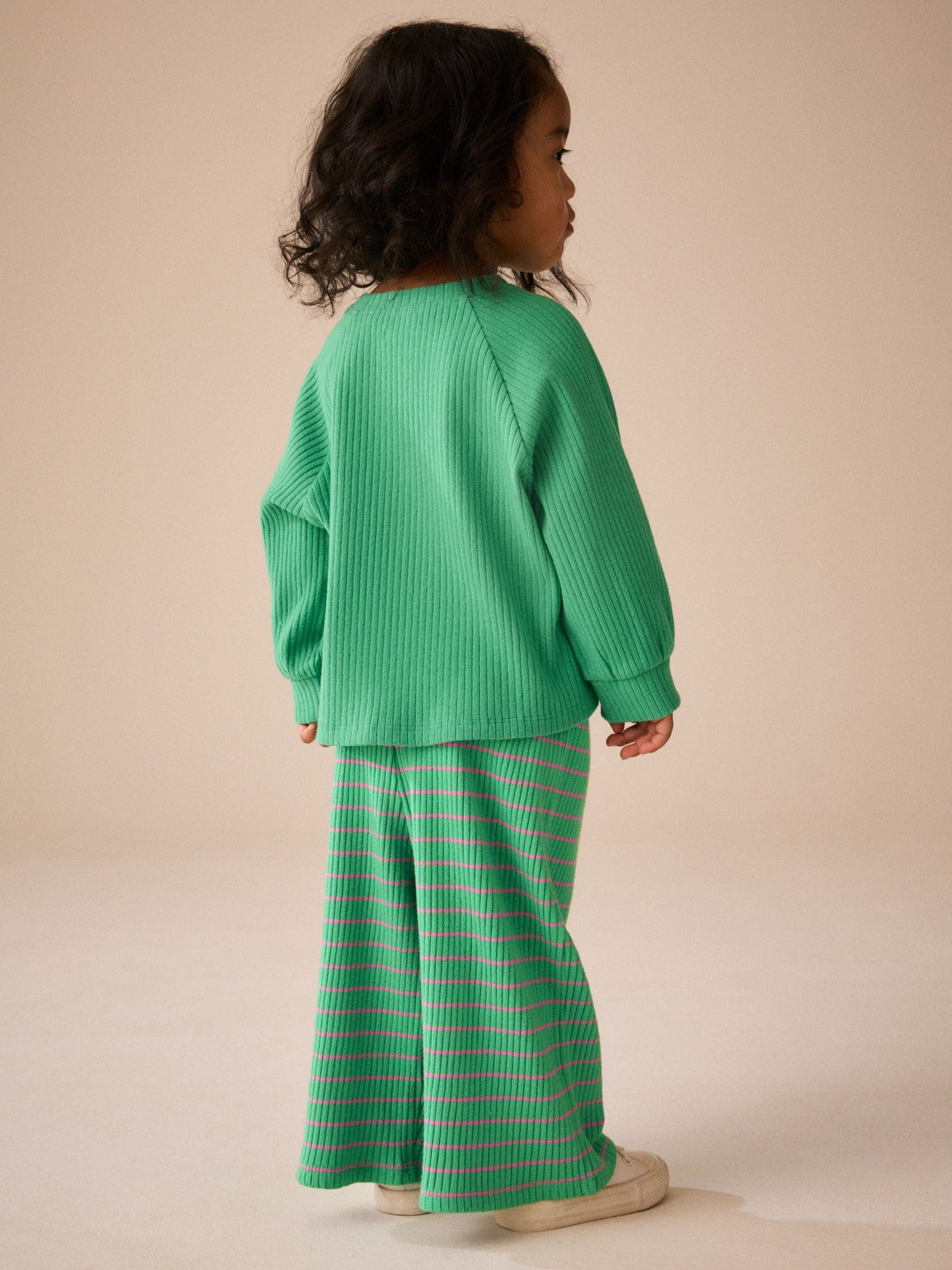 Dsiney Kidz - Green Long Sleeve Ribbed Raglan Top (3mths-7yrs) image 3