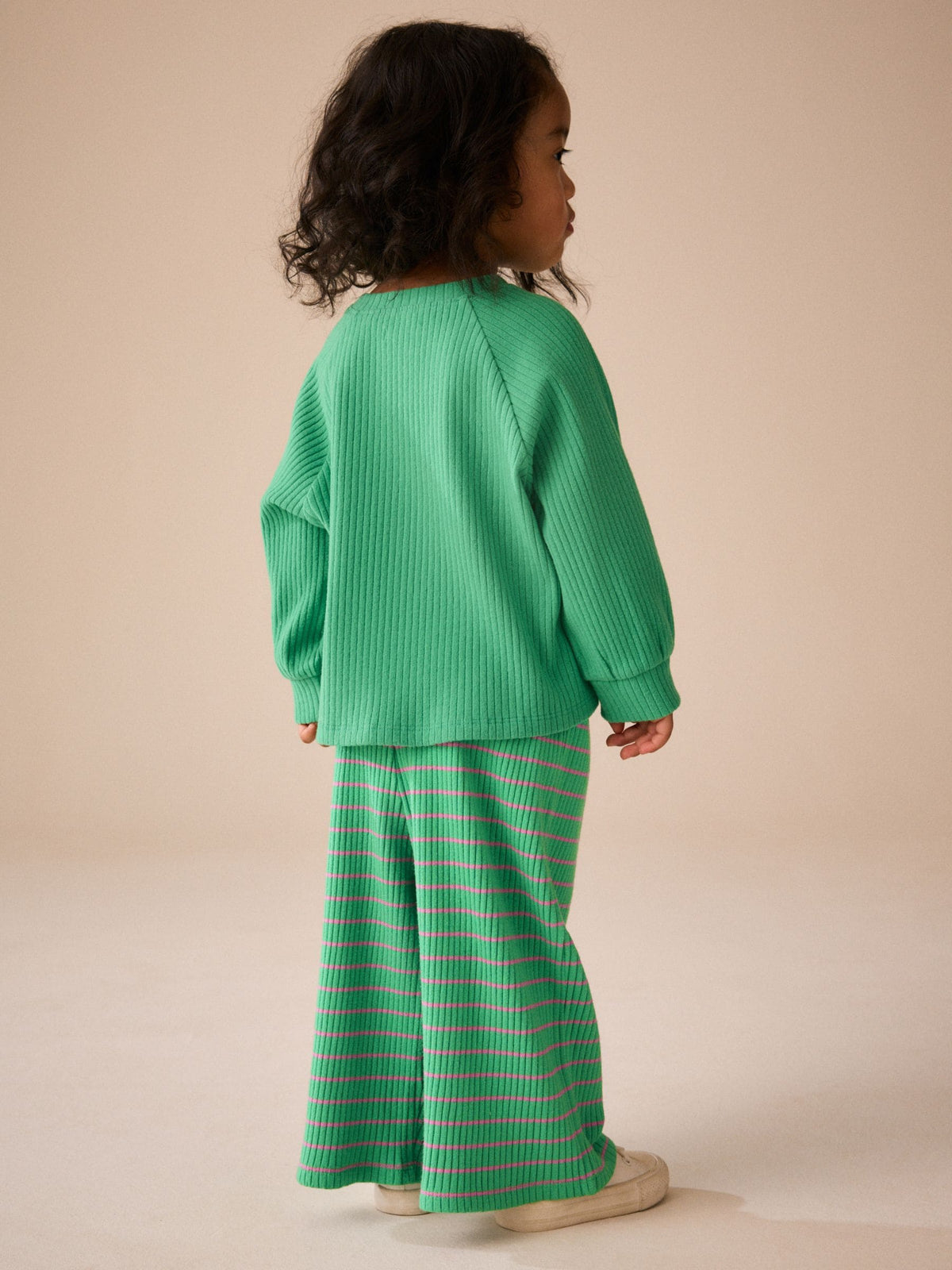 Dsiney Kidz - Green Long Sleeve Ribbed Raglan Top (3mths-7yrs) image 3