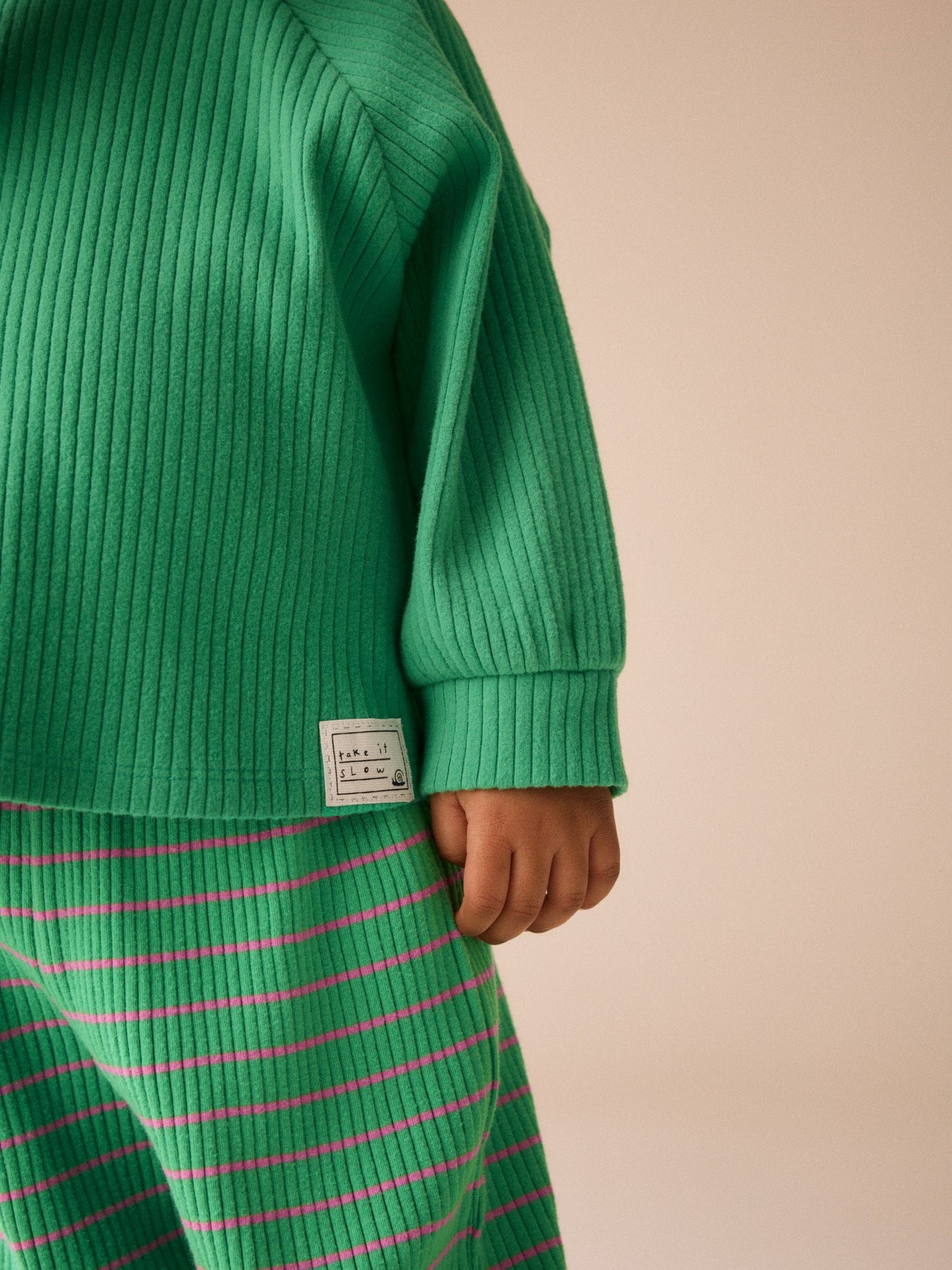 Dsiney Kidz - Green Long Sleeve Ribbed Raglan Top (3mths-7yrs) image 4