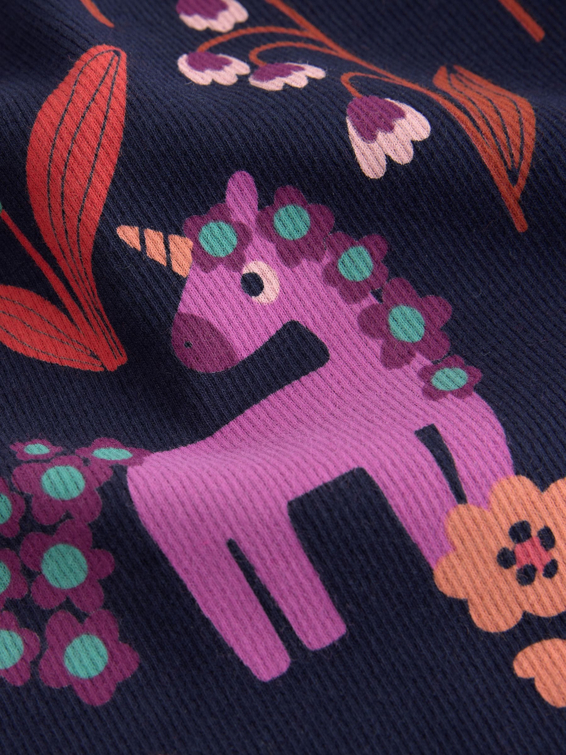 Dsiney Kidz - Navy Unicorn Rib Long Sleeve T-Shirt (3mths-7yrs) image 6