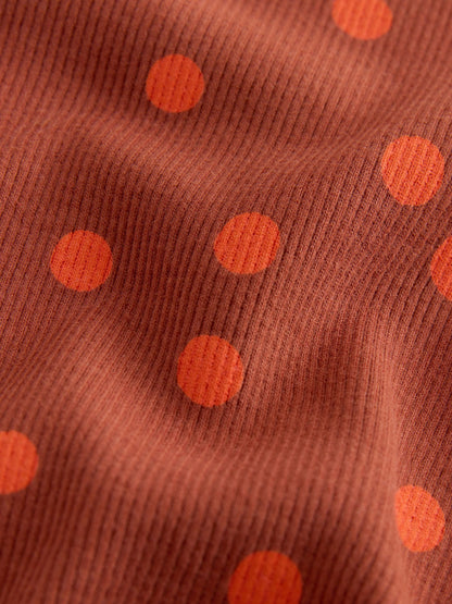 Dsiney Kidz - Brown Orange Spot Rib Long Sleeve T-Shirt (3mths-7yrs) image 7