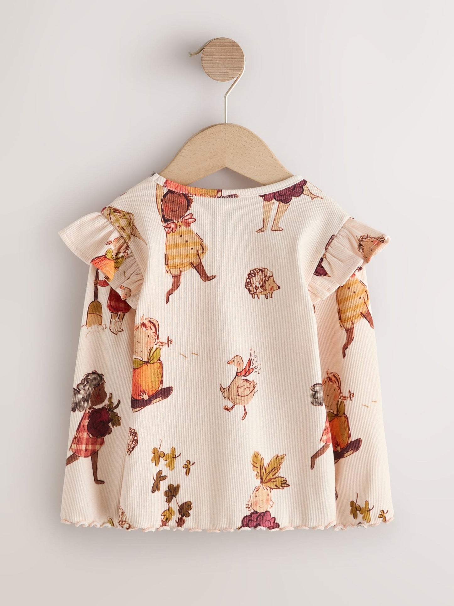 Dsiney Kidz - Cream Autumn Girls Rib Long Sleeve T-Shirt (3mths-7yrs) image 6