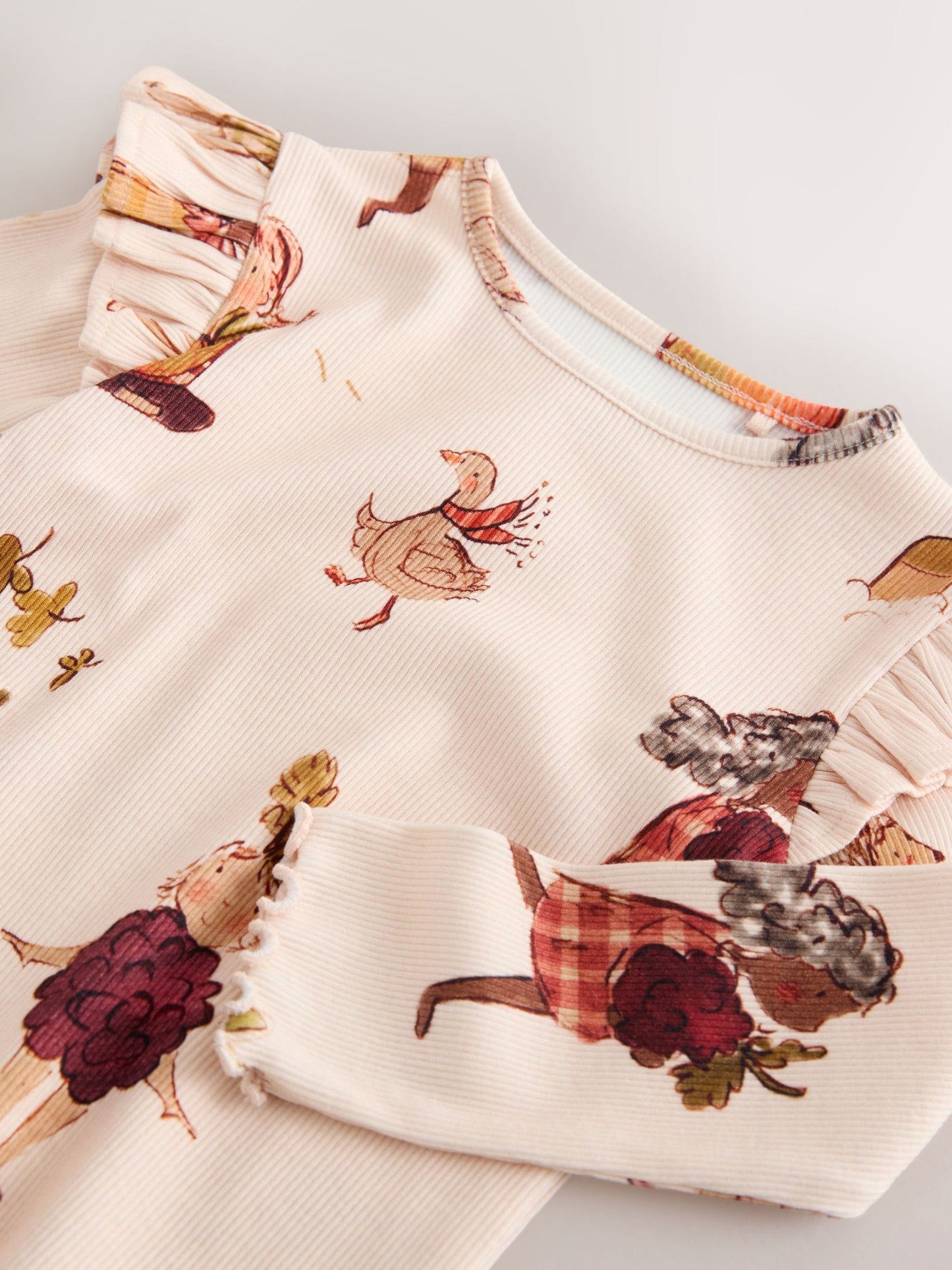 Dsiney Kidz - Cream Autumn Girls Rib Long Sleeve T-Shirt (3mths-7yrs) image 7