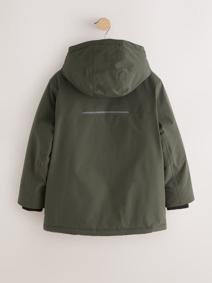 Dsiney Kidz - Khaki Green Waterproof Parka Coat (3-17yrs) image 9