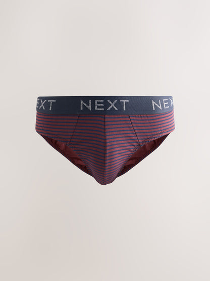 Dsiney Kidz - Burgundy Red Stripe Marl 5 Pack Cotton Rich Briefs image 3