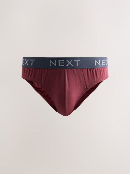 Dsiney Kidz - Burgundy Red Stripe Marl 5 Pack Cotton Rich Briefs image 4