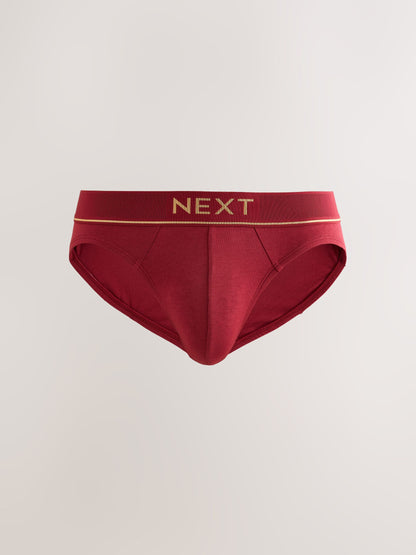 Dsiney Kidz - Red/Navy Gold Waistbands 5 Pack Cotton Rich Briefs image 3