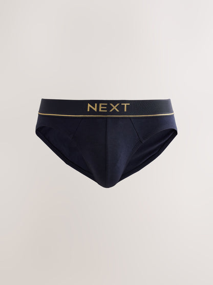 Dsiney Kidz - Red/Navy Gold Waistbands 5 Pack Cotton Rich Briefs image 5