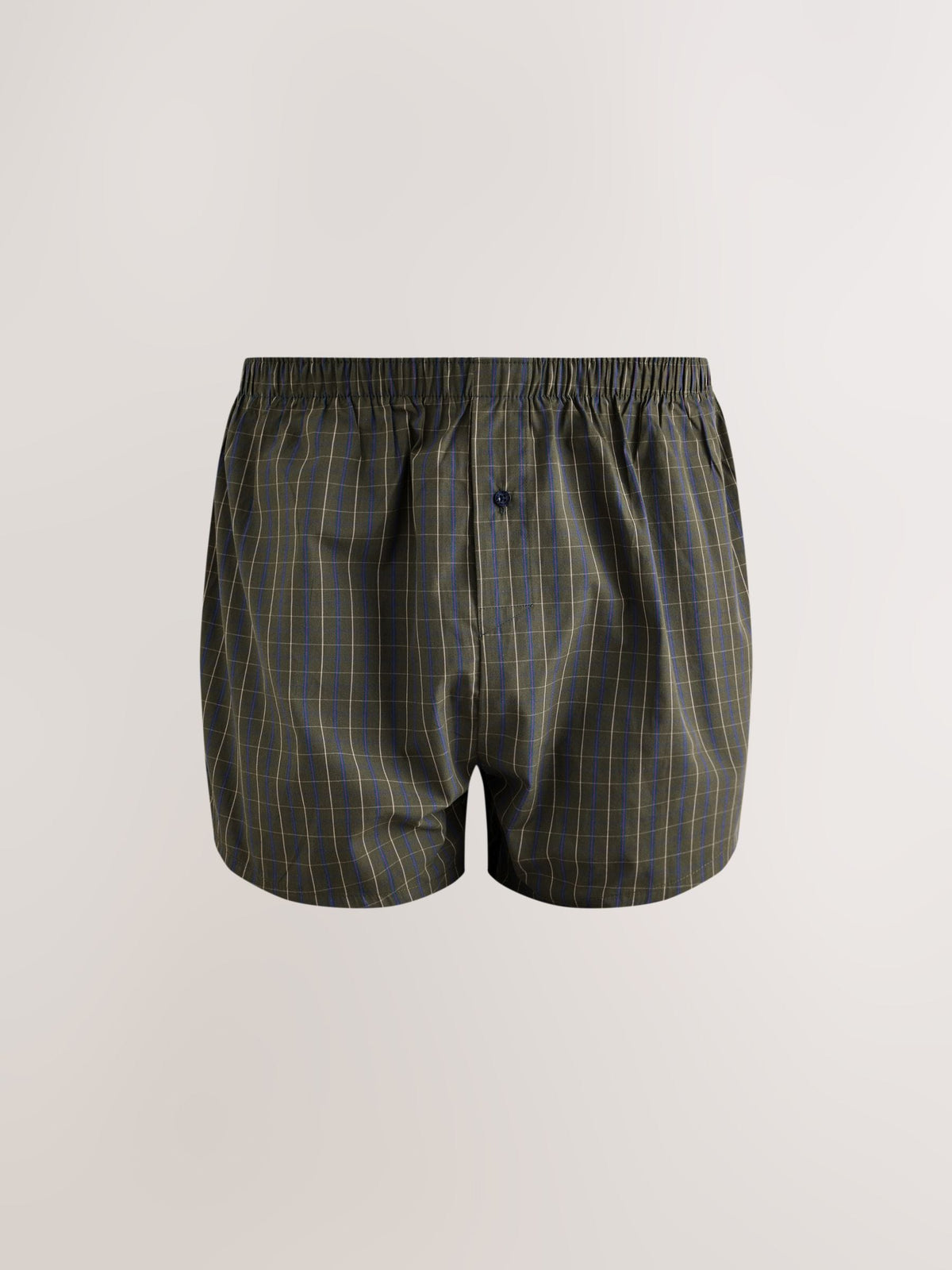 Dsiney Kidz - Navy/Green Check 8 pack Woven Pure Cotton Rich Boxers image 4