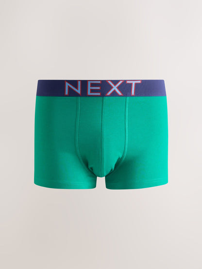 Dsiney Kidz - Green/Orange Hipster Cotton Rich Trunks 5 Pack image 4