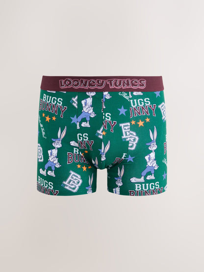 Dsiney Kidz - Green/Orange Looney Tunes Cotton Rich Boxers image 1