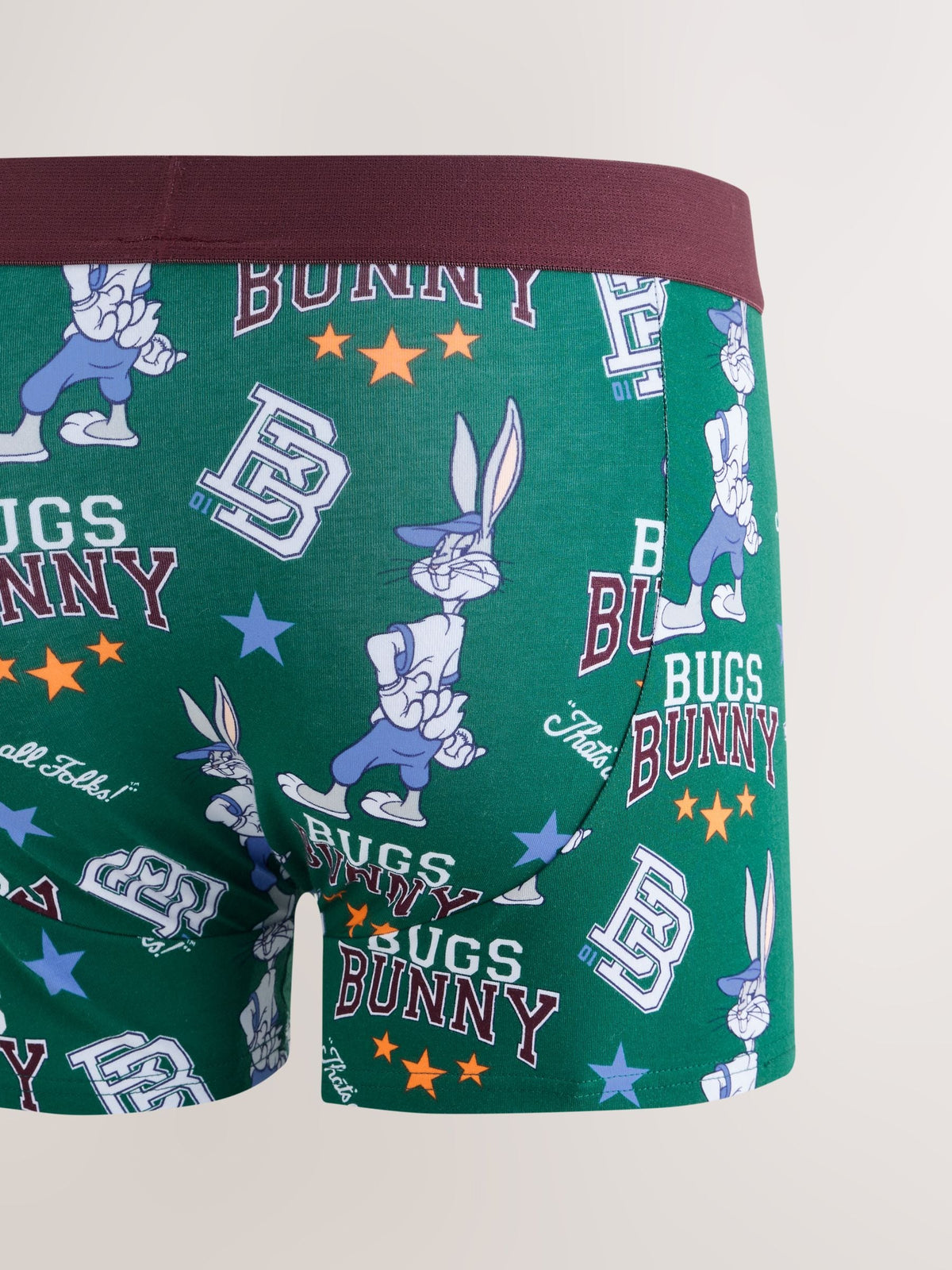 Dsiney Kidz - Green/Orange Looney Tunes Cotton Rich Boxers image 2