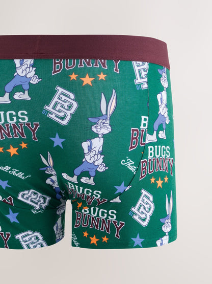 Dsiney Kidz - Green/Orange Looney Tunes Cotton Rich Boxers image 2
