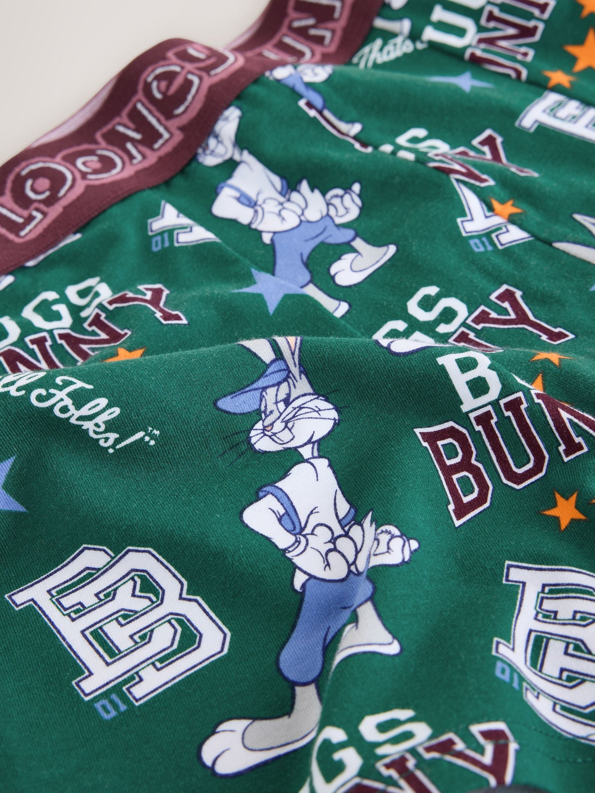 Dsiney Kidz - Green/Orange Looney Tunes Cotton Rich Boxers image 3