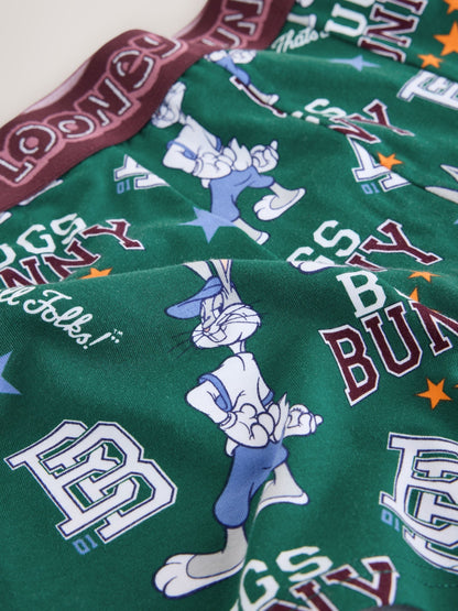Dsiney Kidz - Green/Orange Looney Tunes Cotton Rich Boxers image 3