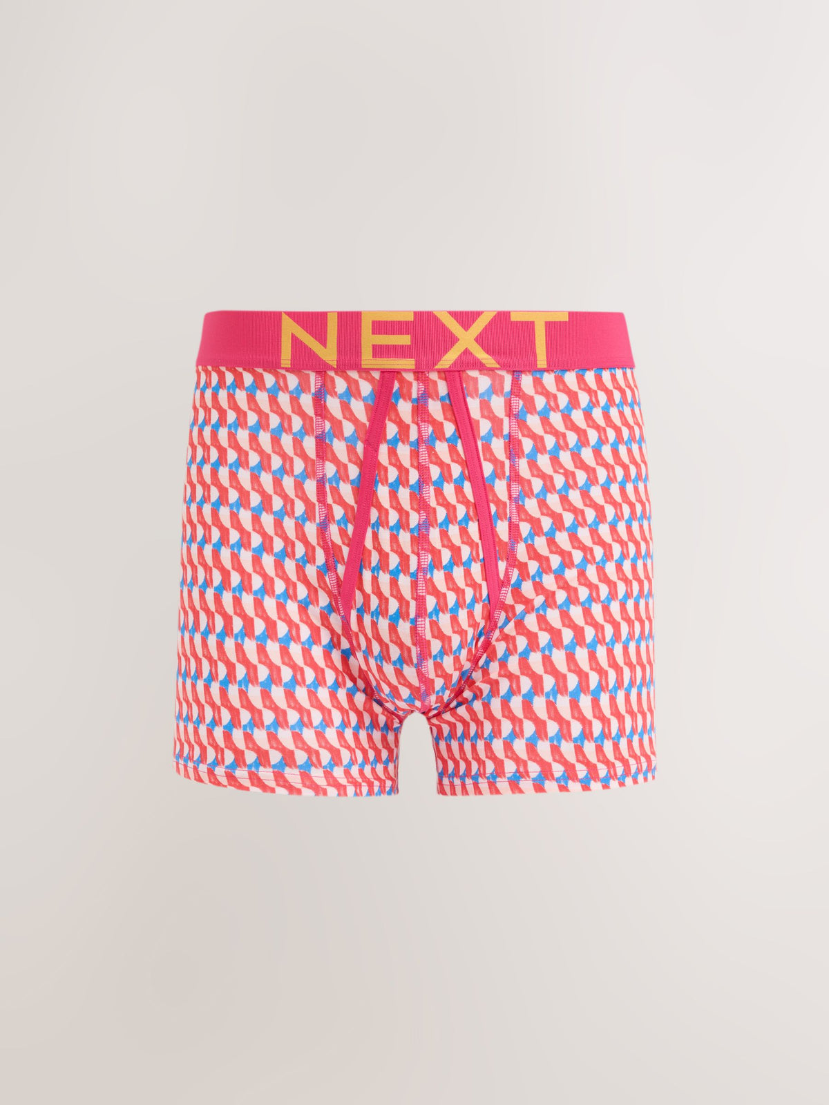 Dsiney Kidz - Blue/Orange Geo Print A-Front Cotton Rich Boxers 5 Pack image 4