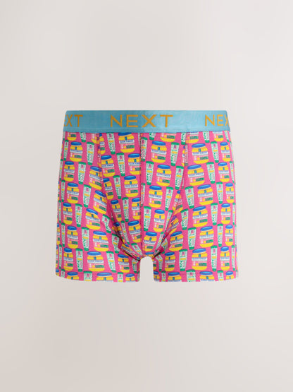 Dsiney Kidz - Pink Japanese Packaging Print 5 Pack Trunk Cotton Rich Boxers image 3