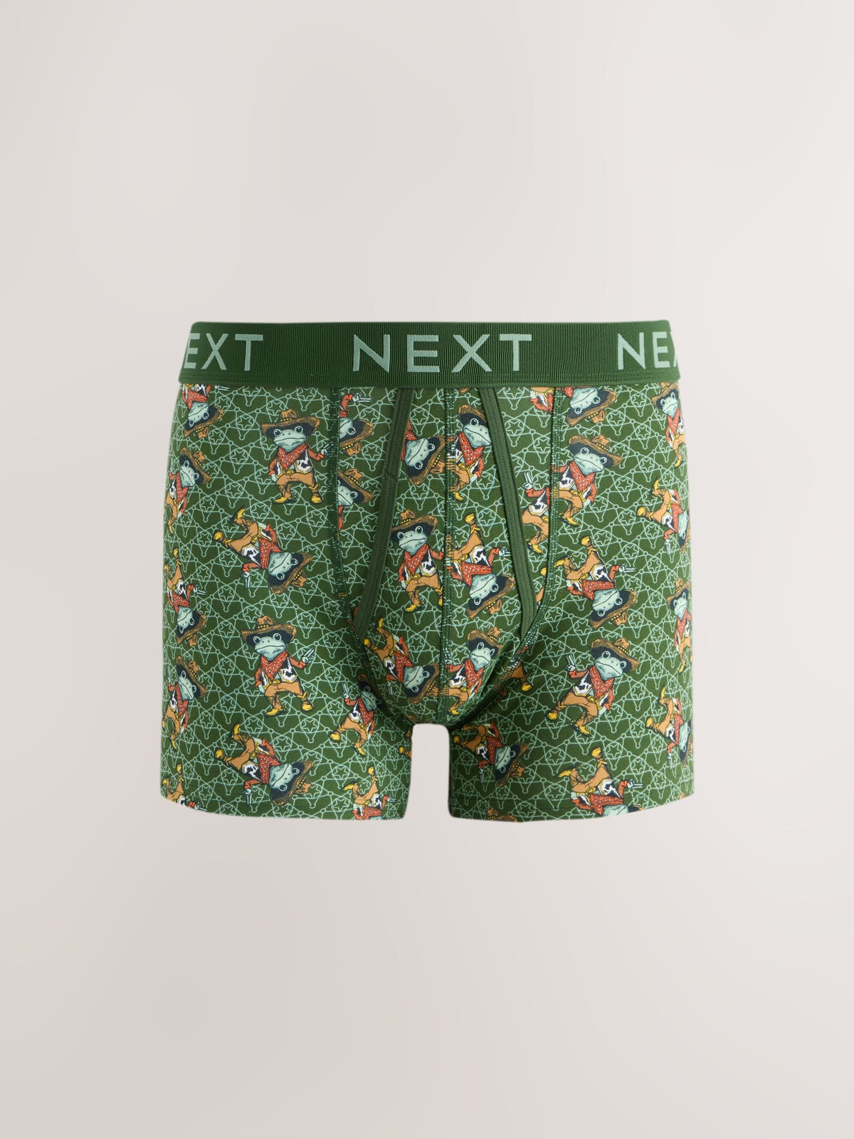 Dsiney Kidz - Green/Blue Cowboy Animal A-Front Cotton Rich Boxers 5 Pack image 4