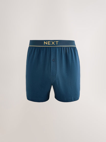 Dsiney Kidz - Red/Navy Gold Waistbands 5 Pack Loose Cotton Rich Boxers image 2