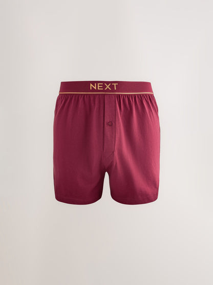 Dsiney Kidz - Red/Navy Gold Waistbands 5 Pack Loose Cotton Rich Boxers image 3