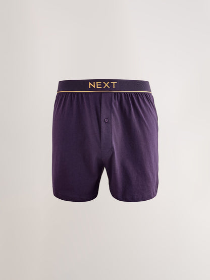 Dsiney Kidz - Red/Navy Gold Waistbands 5 Pack Loose Cotton Rich Boxers image 4