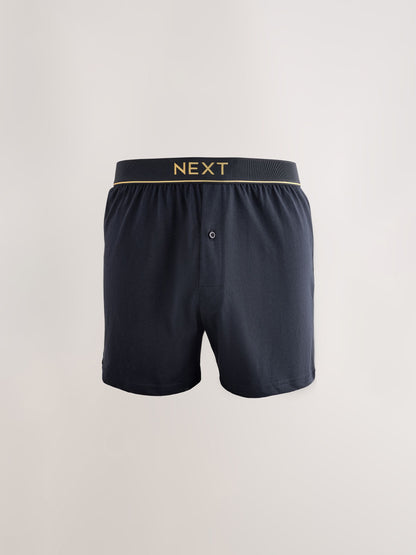 Dsiney Kidz - Red/Navy Gold Waistbands 5 Pack Loose Cotton Rich Boxers image 5