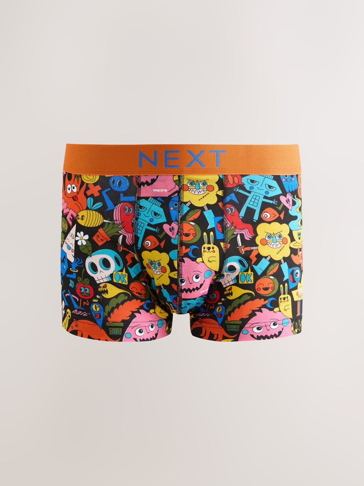 Dsiney Kidz - Orange Wotto Monster Seminal 5 Pack Hipster Cotton Rich Boxers image 2