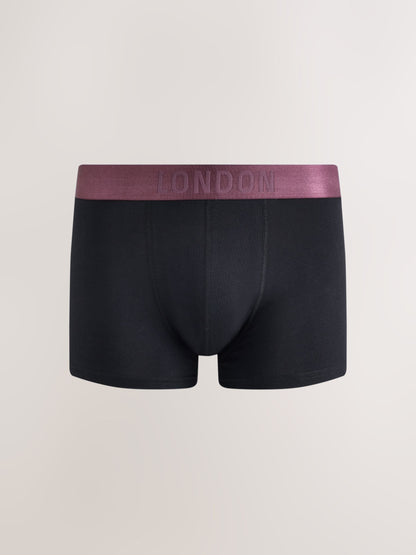 Dsiney Kidz - Black City Name Waistbands Hipster Cotton Rich Boxers 5 Pack image 5