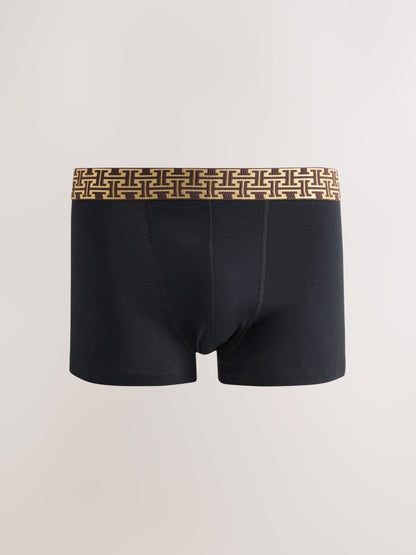 Dsiney Kidz - Black Metallic Waistband Hipster Cotton Rich Boxers 5 Pack image 5