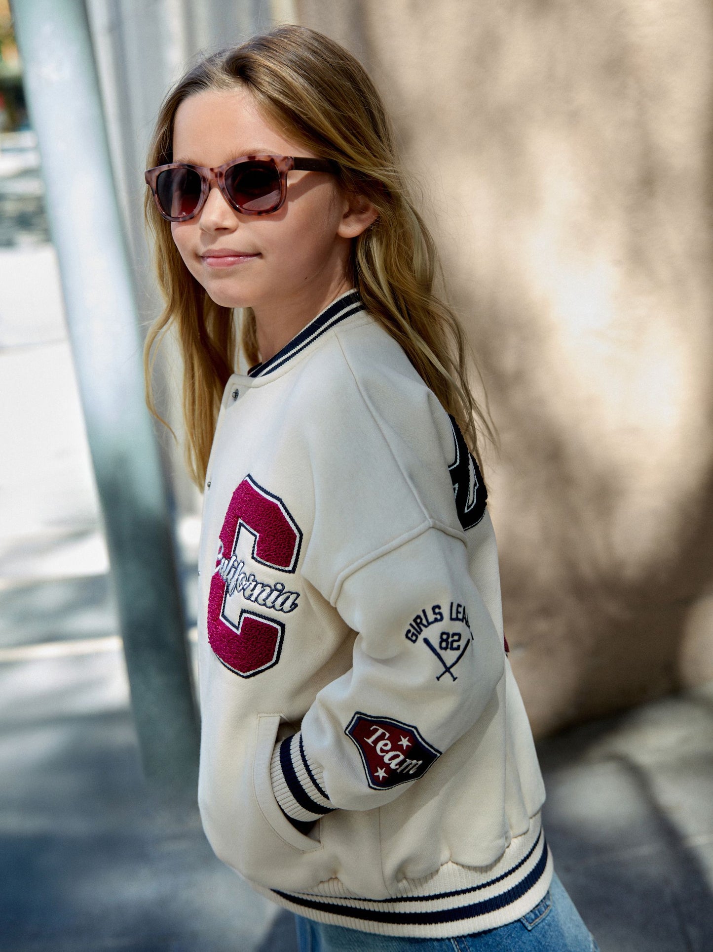 Dsiney Kidz - Cream Varsity Embroidered Jacket (3-16yrs) image 1