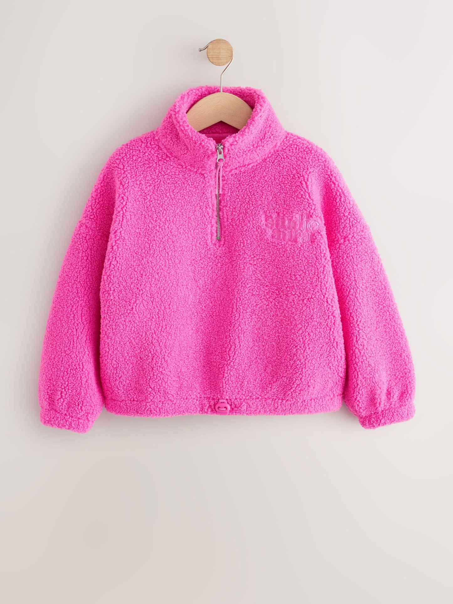 Dsiney Kidz - Pink Cosy Lined Half Zip Borg Jacket (3-16yrs) image 5