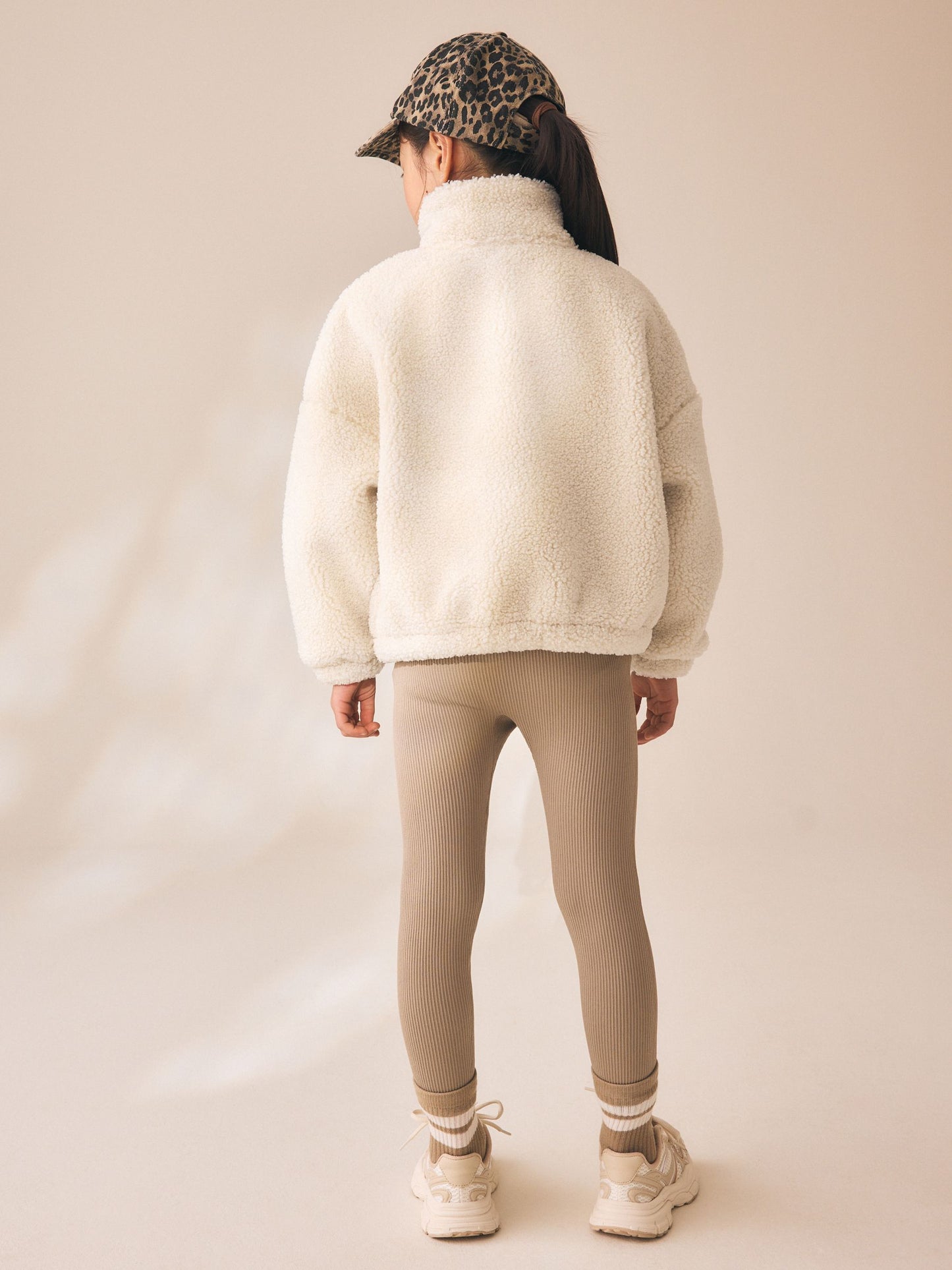 Dsiney Kidz - Neutral Cosy Lined Half Zip Borg Jacket (3-16yrs) image 3