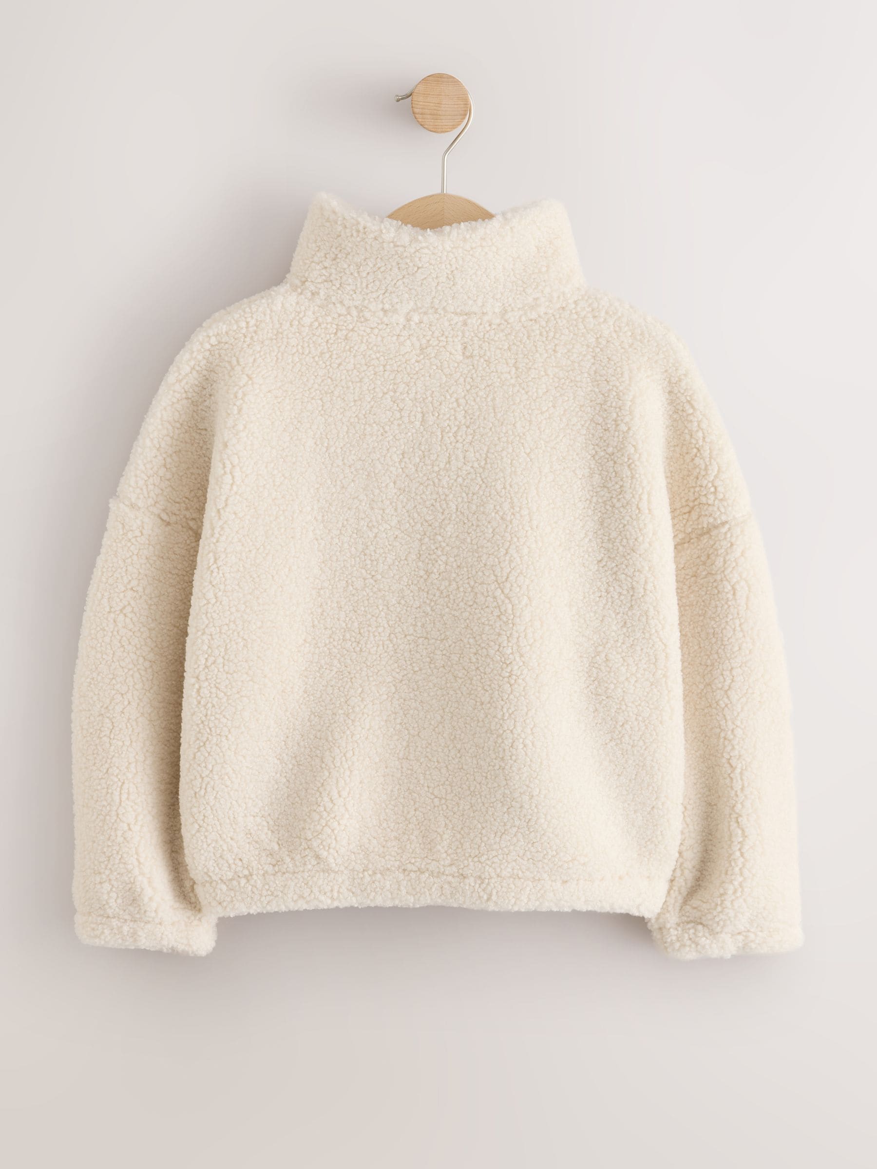 Dsiney Kidz - Neutral Cosy Lined Half Zip Borg Jacket (3-16yrs) image 6