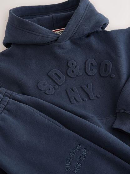 Superdry Navy Embossed Hoodie and Joggers Set - image 4