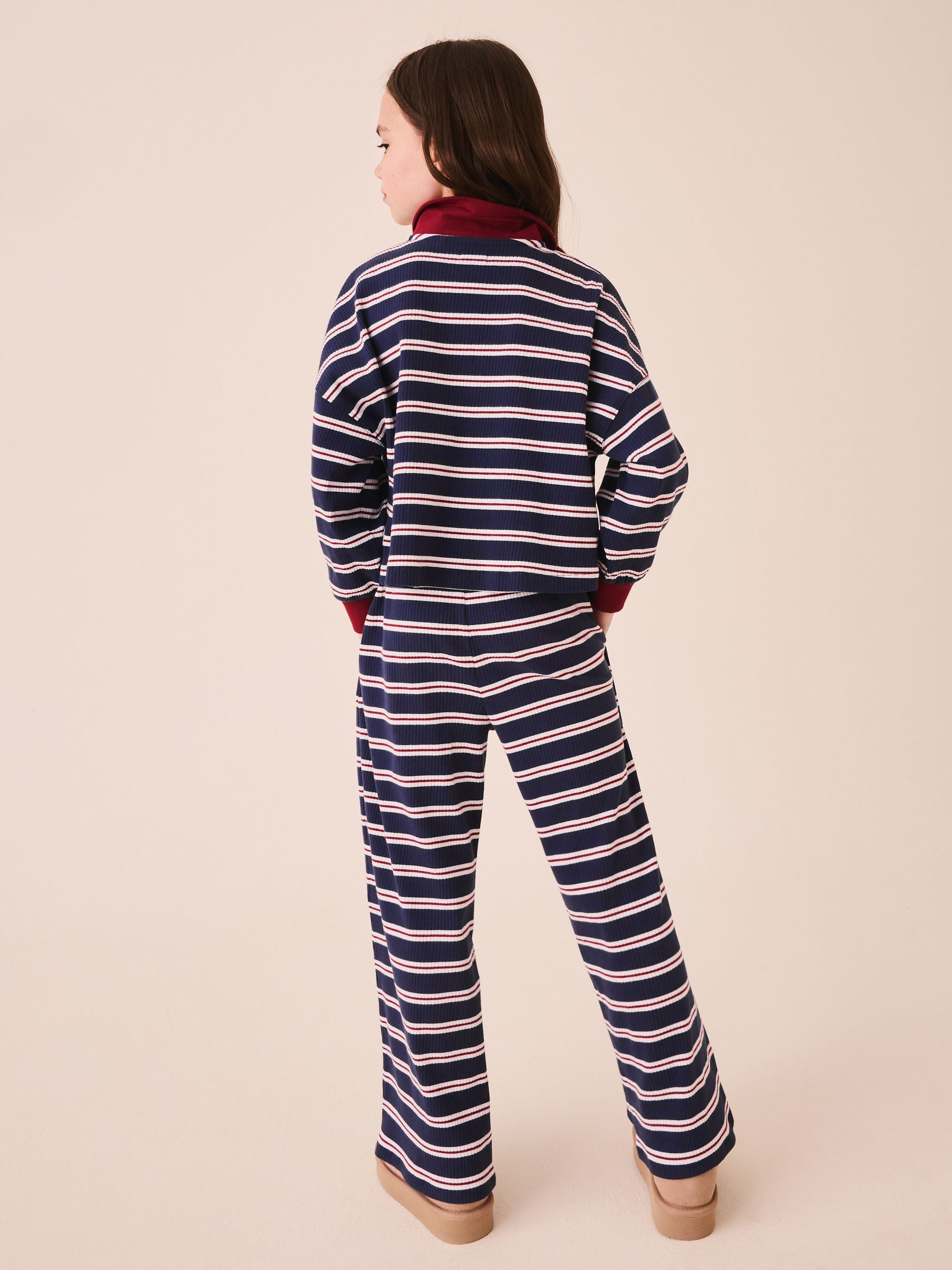 Dsiney Kidz - Navy/Red Rugby Top And Wide Leg Trousers Set (3-16yrs) image 2