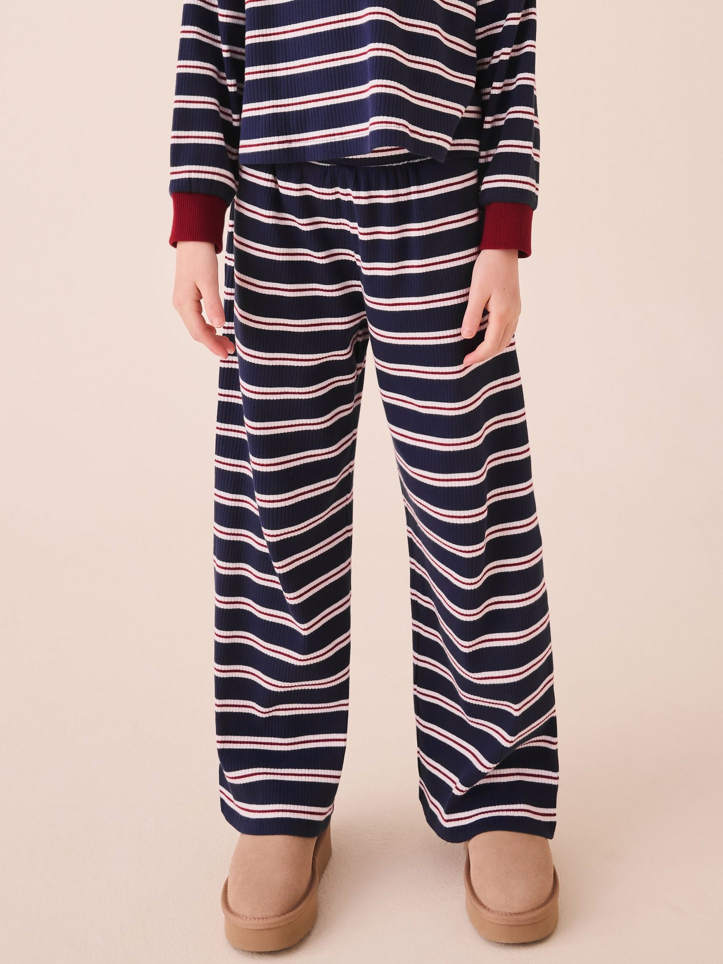Dsiney Kidz - Navy/Red Rugby Top And Wide Leg Trousers Set (3-16yrs) image 3