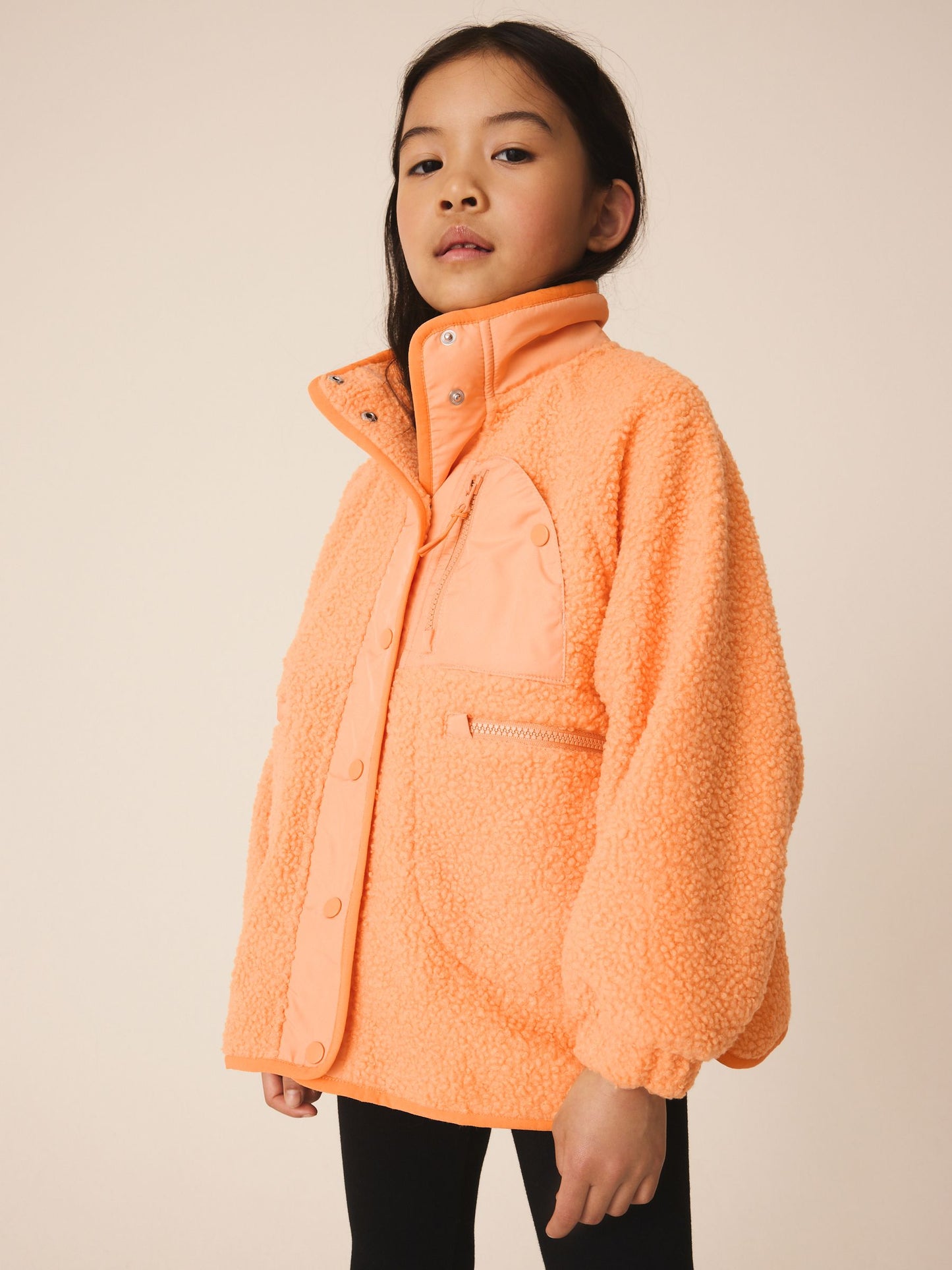 Dsiney Kidz - Bright Orange Button Up Fleece Jacket (3-16yrs) image 1