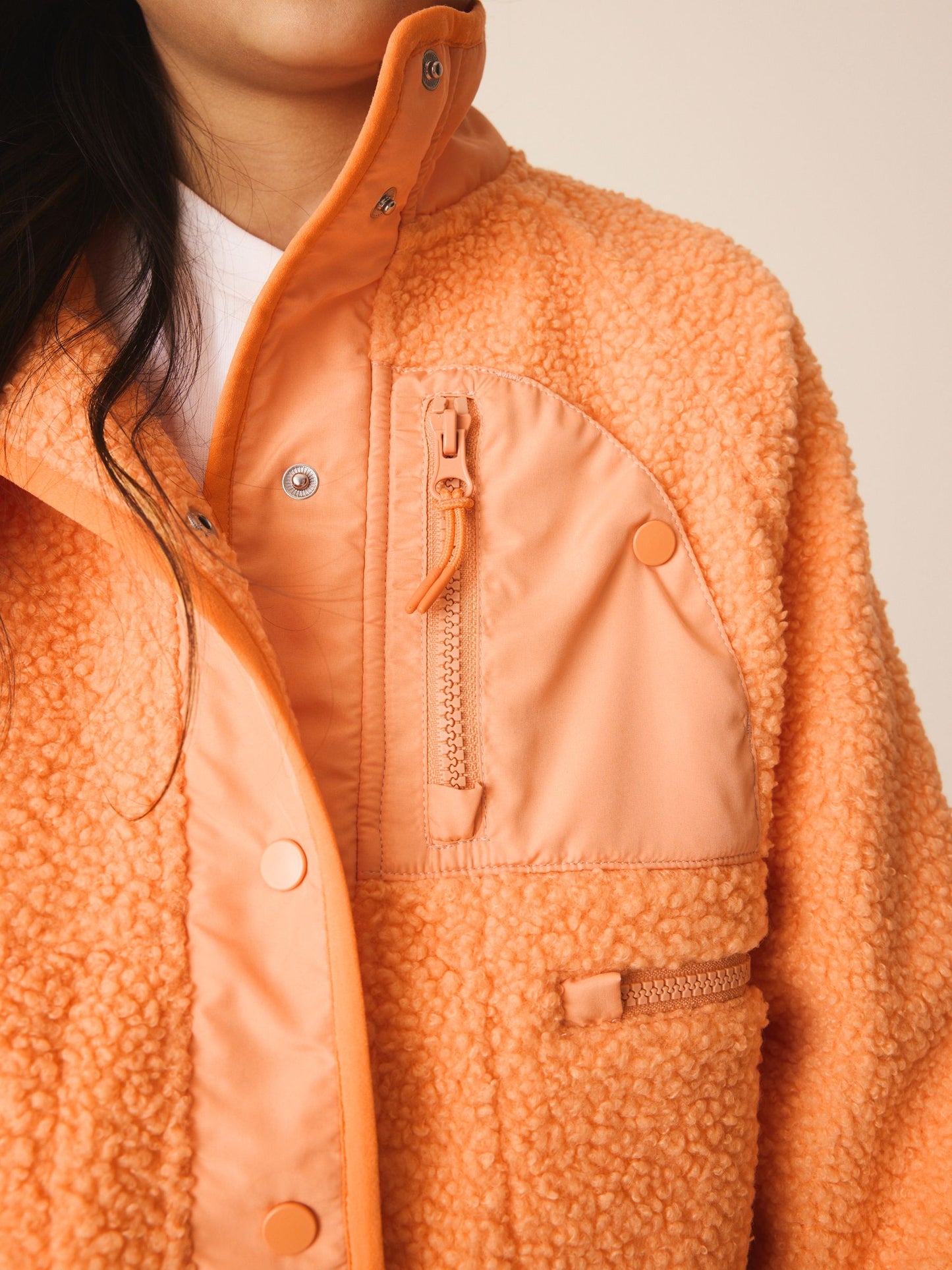 Dsiney Kidz - Bright Orange Button Up Fleece Jacket (3-16yrs) image 4
