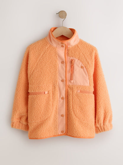 Dsiney Kidz - Bright Orange Button Up Fleece Jacket (3-16yrs) image 5