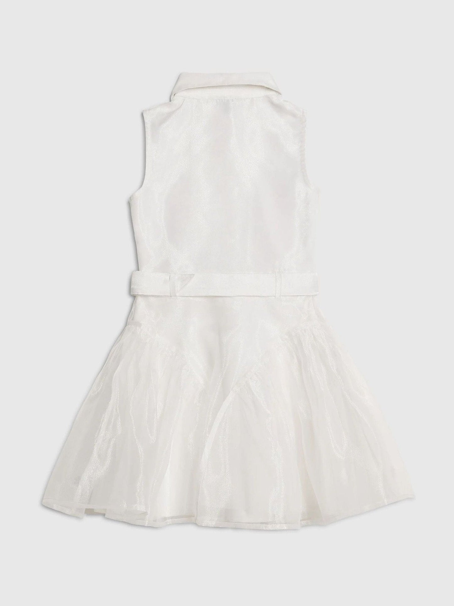 River Island White Organza Flower Prom Dress image 2