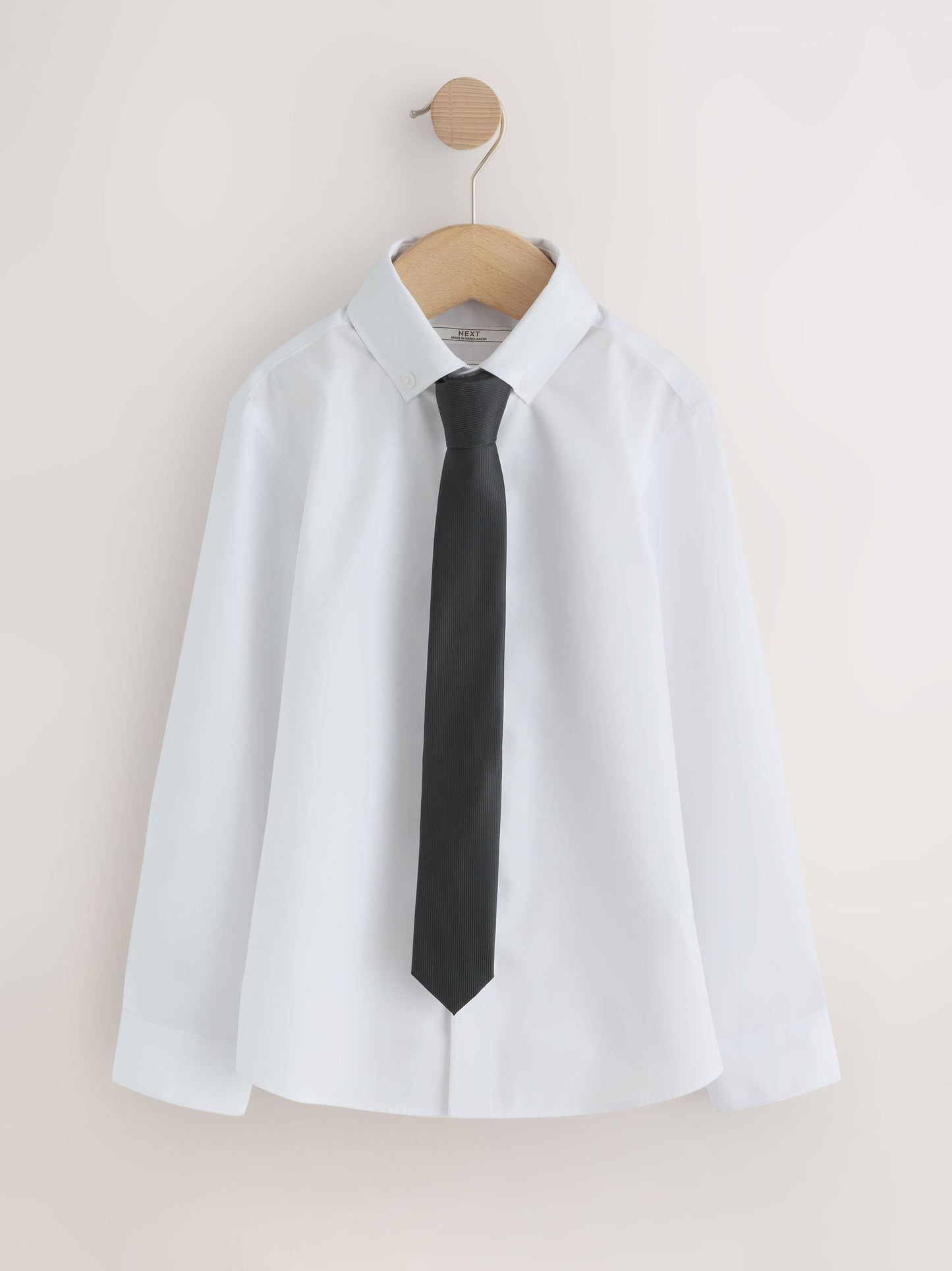 Dsiney Kidz - White Long Sleeve Smart Shirt with Tie (3-16yrs) image 1